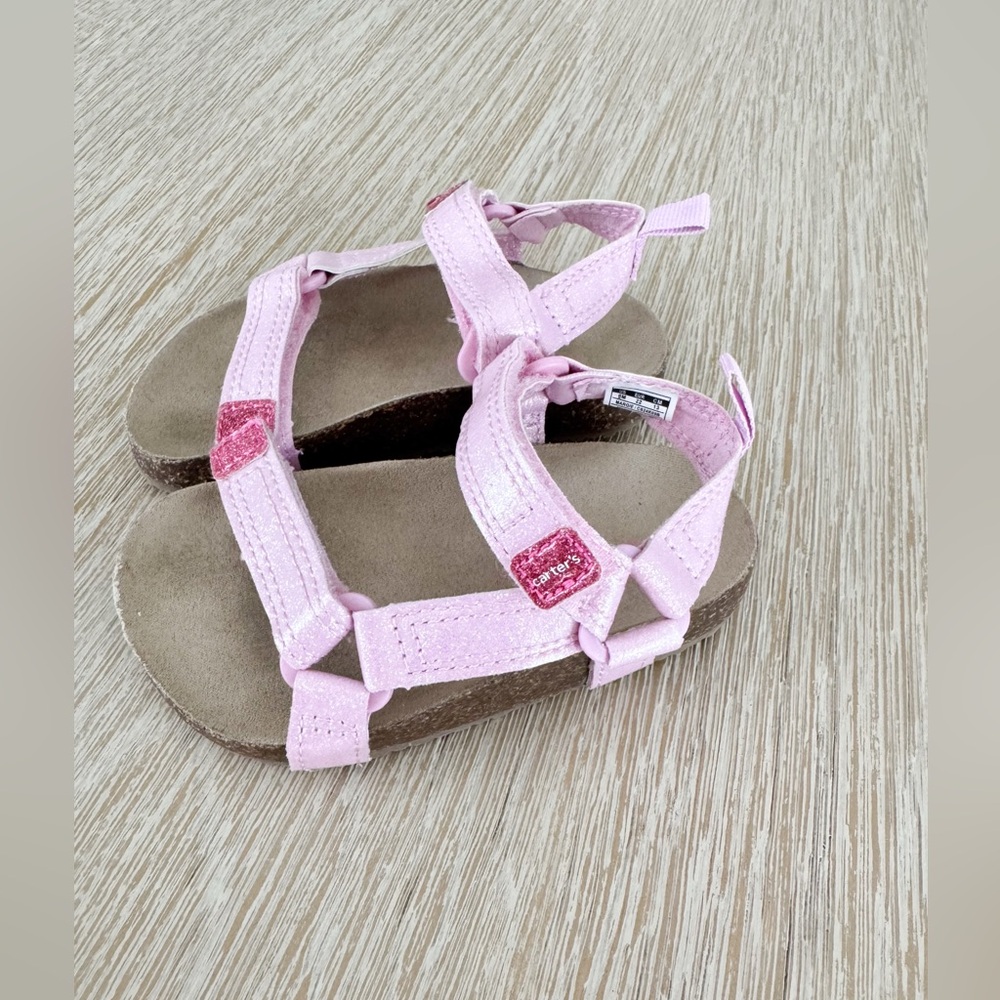 Carters Pink Kids Sandals - Lightweight Adjustable Straps